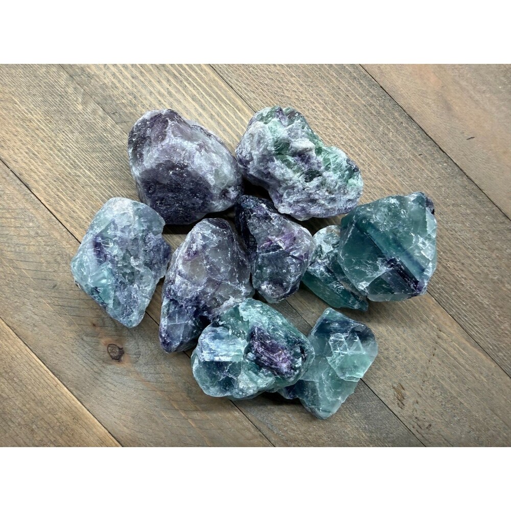 Rainbow Fluorite Rough Stones Bulk 1 lb Natural Raw Crystals Healing Meditation